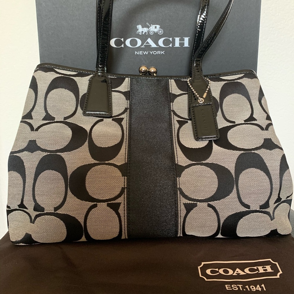 Coach Satchel Kiss~Lock 2 way Bag
